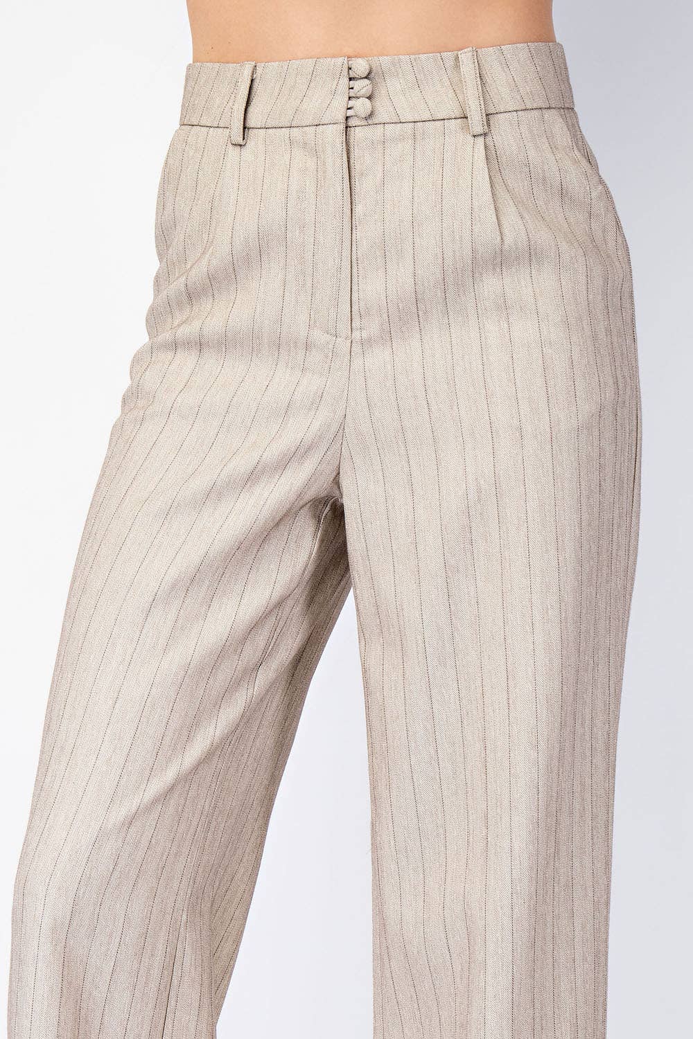 Striped Herringbone Pants