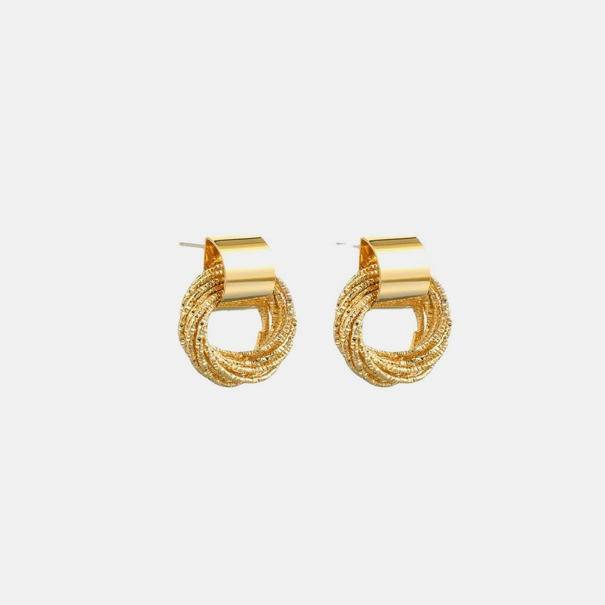 Alloy Gold-Plated Drop Earrings