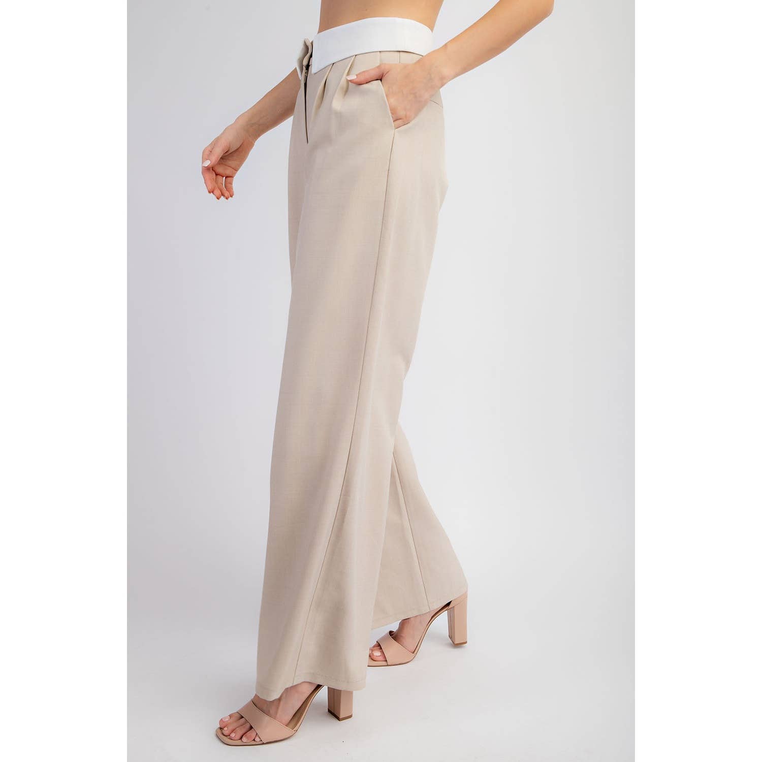 Trousers with Folded Waist