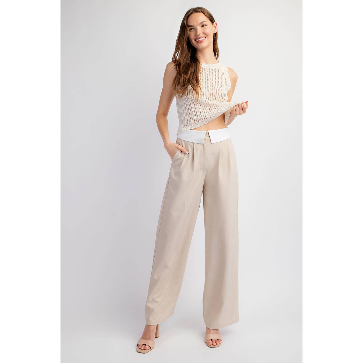 Trousers with Folded Waist