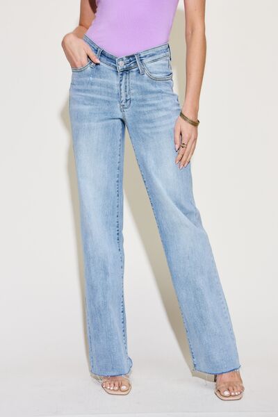 Judy Blue Waistband Straight Jeans